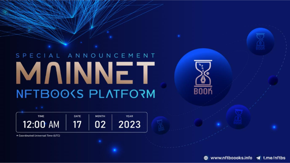 The world's first blockchain book publishing platform, NFTBOOKS, will go live on February 17, 2023.